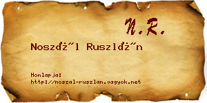 Noszál Ruszlán névjegykártya